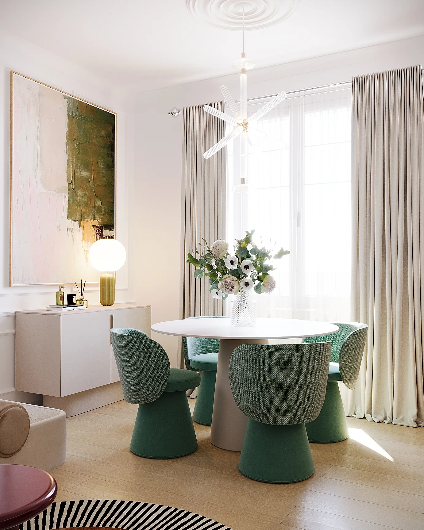 Interiorul proiectului Les Fleurs Apartment, imaginea 3